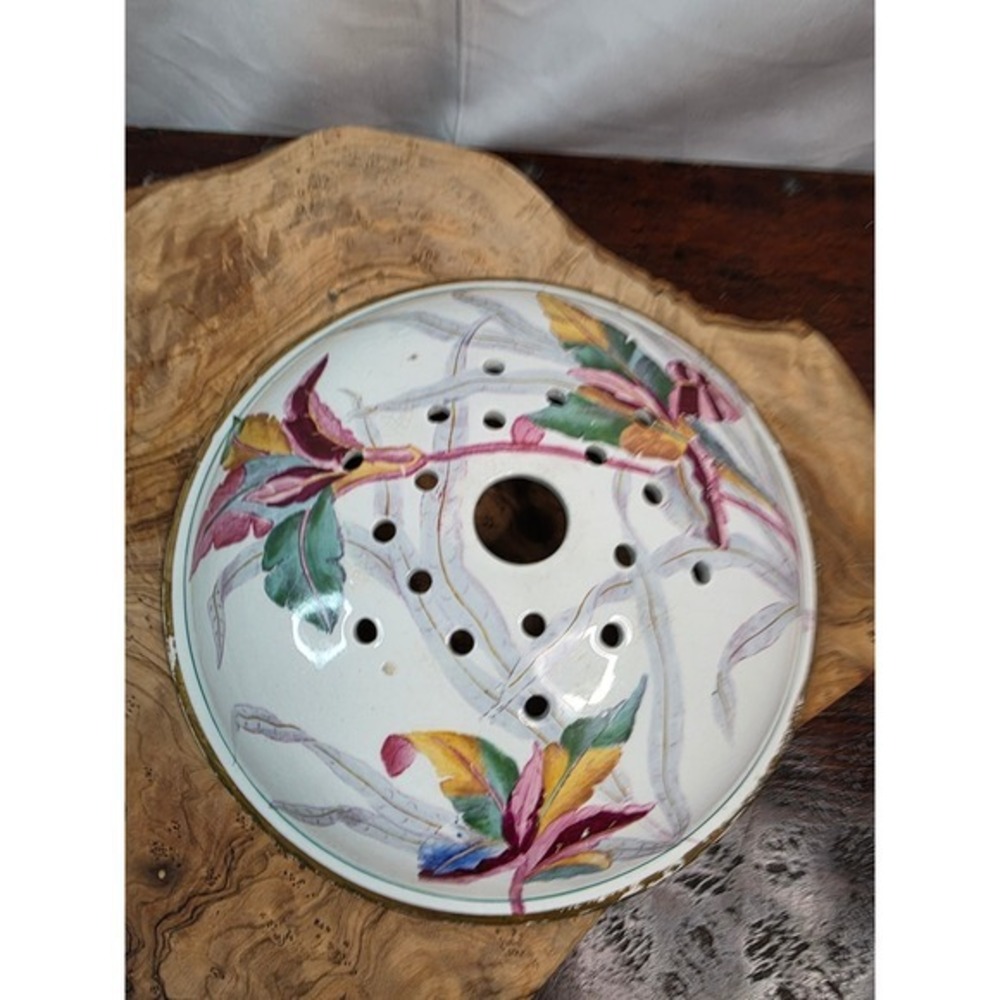 1877 Minton Antique bowl with a lid, potpourri bowl, watercress strainer - Picture 16 of 17